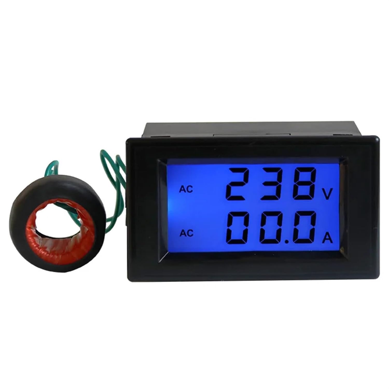 AC Voltage and Current Panel Meter LCD Digital Display Dual Display 220V380V100A200A Detector Display D85-2042A with(AC200-450V 100A)