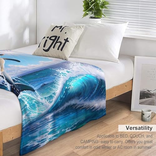 Couverture super douce et moelleuse dauphin pour des nuits cocooning