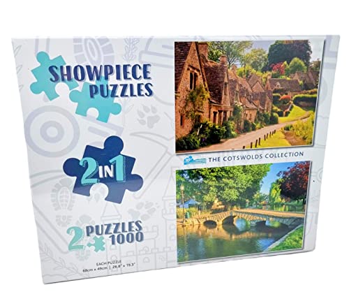 Showpiece Puzzles 2 x 1000 Piece Collection (Cotswolds), 48 x 68 cm