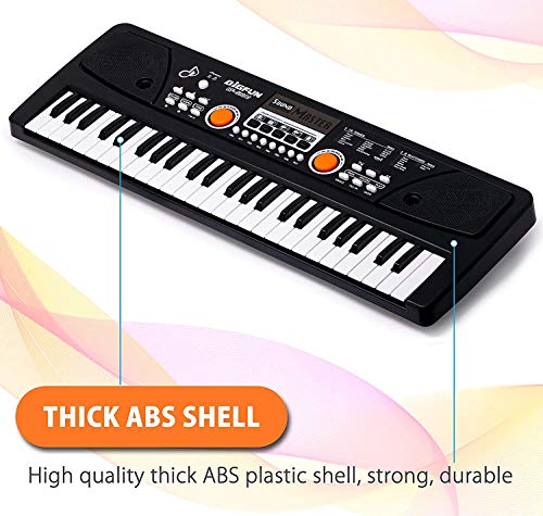 Image of Indian Lifestyle Kids 49 Key Piano Keyboard Toy for Kids dc Power Option+ Microphone Multi Colour Keys with USB Charging Big Fun Electronics Keyboard Kids Medium Size Easy to Use Dc Power (49 Key)