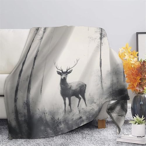 Plaid microfibre compact 150x200cm lit couverture douce faune 3D