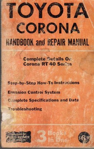 Toyota Corona RT40 Handbook and Repair Manual 3 Books in One. Clymer