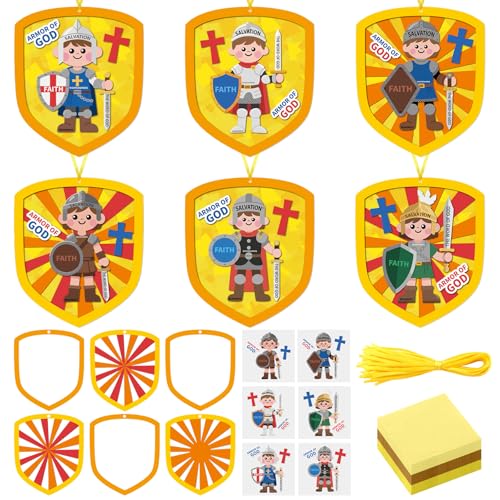 Sinload 24 Sets Armor of God Crafts Kit Religious Sunday School VBS Supply