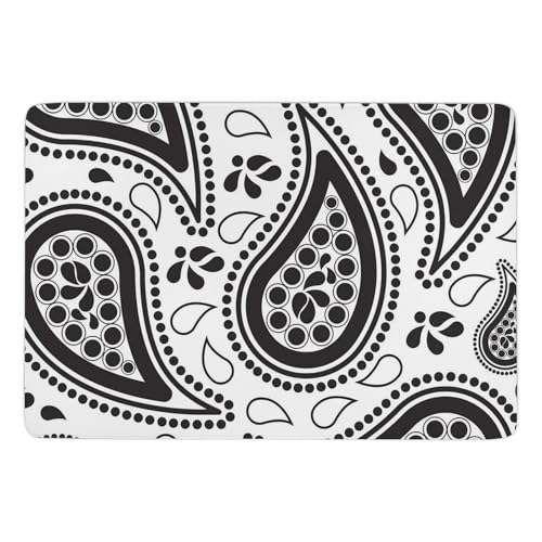 カーペット ペイズリー柄 総柄 ラグマット ドアマット ラグ 滑り止め付 耐摩耗性 抗菌防臭 長方形 柔らかい 折り畳み ベッドサイド ホール 子供部屋 書斎 居間 寝室用 廊下マット 150*100cm