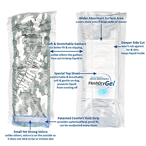 Disposable Male Dog Wraps With Flashdry Gel Technology, S 40 Count #TOP7