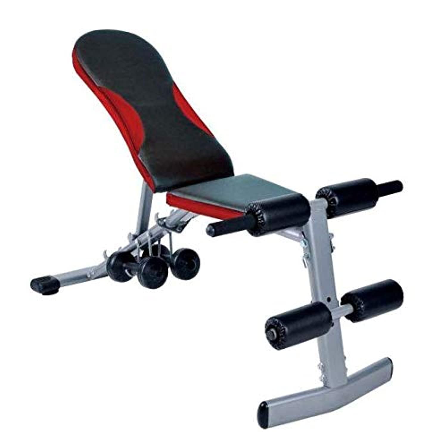 Marshal Fitness Exercise Bench with Dumbbell- Multi Color-BLi-79