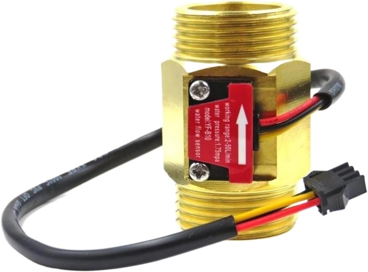 Water Meter,Sprayer Water Meter B10 DN25 G1 1inch Water Brass Flow Sensor Meter Flowmeter 2-50L/min