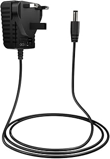 12V 1A Power Adapter, 4.9ft AC 100-240V to DC 12V 1A Power Supply Adapter. 12W Adapter for LED Strip Lights, Audio/Video, Router, DC Connector Jack 5.5mmx2.1mm, UK Plug