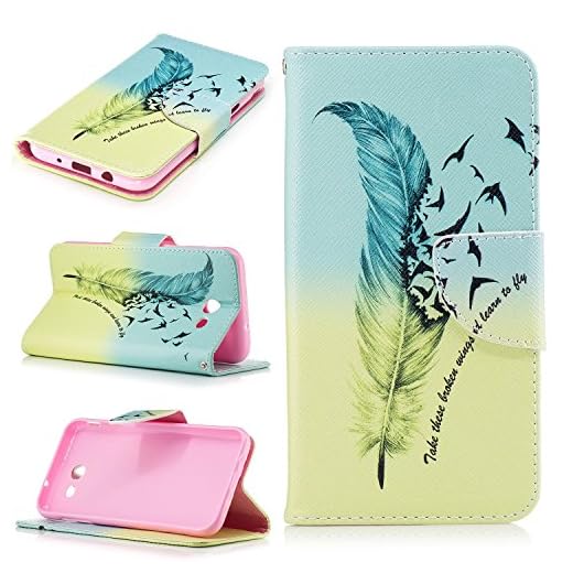 Lspcase Samsung J3 2017 fodral, Galaxy J3 2017 Plånboksfodral PU-läder präglad kreativ bild flip stativ magnetiskt fodral med korthållare för Samsung Galaxy J3 2017 Schreibfeder