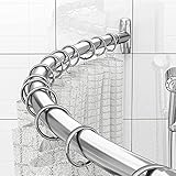HBlife Curved Shower Curtain Rod Adjustable Shower Rod 41 to 72 Inches for Bathroom Rustproof...