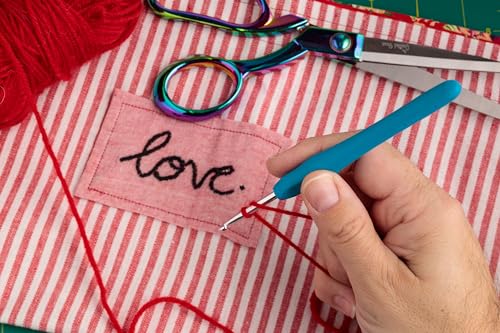 The Quilted Bear Crochet Hook - Ergonomic Soft Grip Silicone Rubber Handle Crochet Hook for Knitting & Crochet in Red, 6mm - Great for Beginners with Full Range of Hook! - Image 6