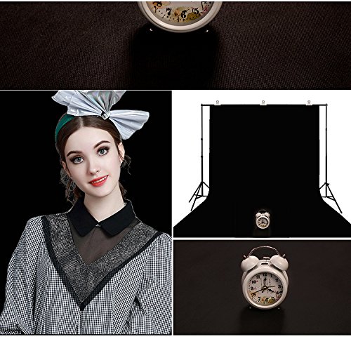 Lylycty County Background 5X7Ft Non-Woven Fabric Solid Color Black Screen Photo Backdrop Studio Photography Props Ly062 #TOP4