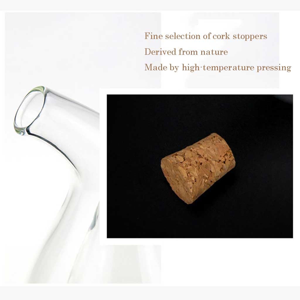 Dispensador de aceite y vinagre de cristal, Dispensador de aceite y vinagre de vidrio 2 en 1 de 6,3 pulgadas