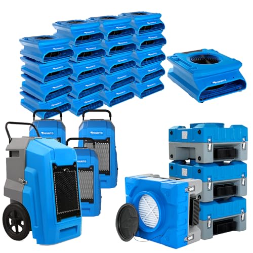 MOUNTO Water Damage Restoration Combo Package Deals (20xAir Mover, 4x Air Scrubber, 4x LGR Dehumidifiers)