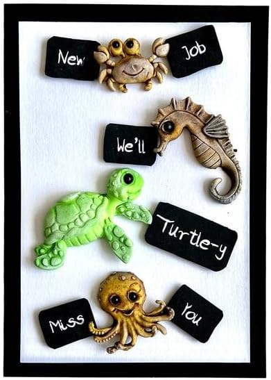 Molde de silicón Katy Sue tortuga y cangrejo para fondant y arcilla miniatura 5