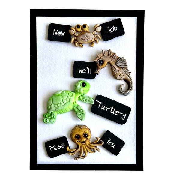 Katy Sue Schildpad en krab siliconen mal voor zee & kust thema taart decoreren & ambachten - maakt een schildpad 6,5 cm x 3,5 cm en een krab 2,4 cm x 3,6