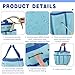 Abbylike Grooming Tote Bag for Horses and Dogs Organize Tack Tools Equestrian Grooming Kit Care Portable with Multiple Pockets for Supplies(Vintage,15 x 12 x 5.5 Inches,Blue)