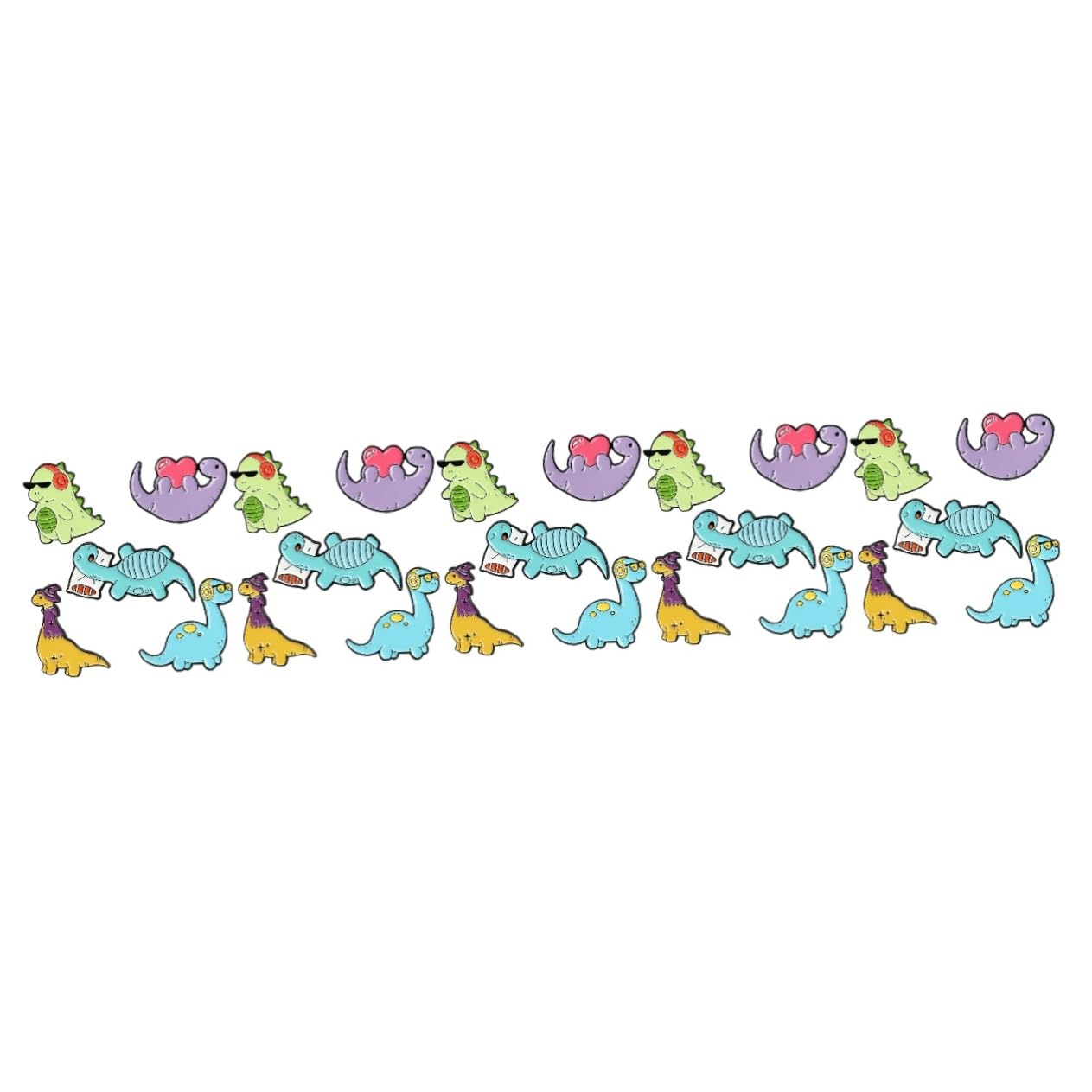 SOIMISS 25stücke Teiliges Dinosaurier Broschen Niedliche Cartoon-anstecker Für Kleidung Und Accessoires Langlebiges Modisches Design Aus Geschenkidee Für Dinosaurier-fans