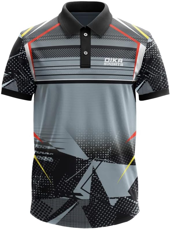 Dika Sports Mens Cricket Half Sleeve T-Shirt Jersey | New Pattern Polo Neck | 2 Years to 5XL