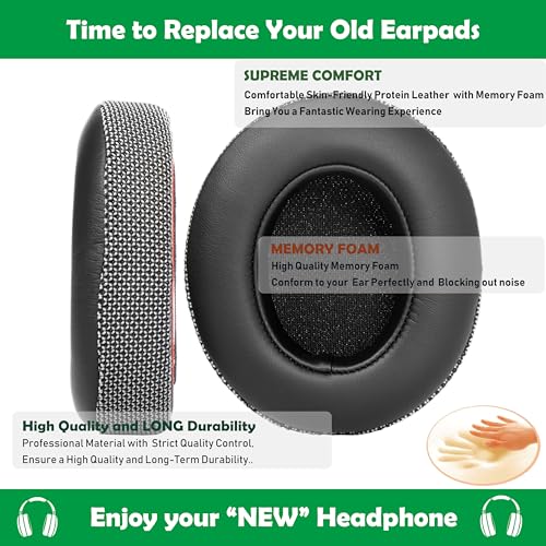 Premium Protein Leather Earpads y almohadilla para diadema reemplazo para Beats Studio 2 y Studio 3 (B0500 B0501) auriculares con cable e inalámbricos miniatura 5