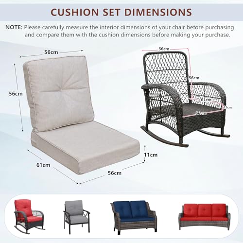 Coussin de chaise de jardin imperméable déhoussable et résistant aux intempéries - 6