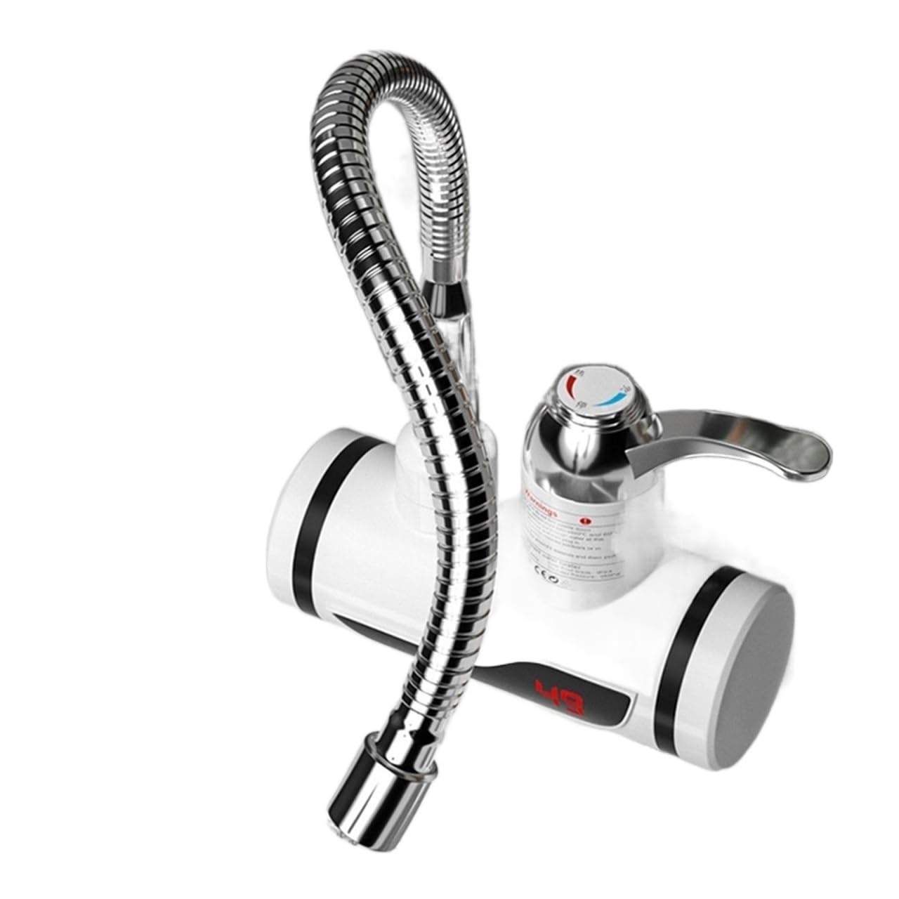 LNHHG Instantaneous Water Heater Hot And Cold Use Tap,Intelligent Temperature Display,3 Seconds Heating Kitchen Instant Hot Faucet(Side Inlet)