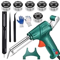 Aolawco Extern Beheizte Schweissgerät Klein, Multifunktionale Handschweißgerät, Sechsteiliges Set, Schweißpistole für Ultrafeine Werkzeuge mit 6 Rollen ErsatzlöTdraht