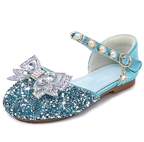 Little Girls Glitter Mary Jane Ballerina Flat Princess Cosplay Performance Party Wedding Dress Sandals Shoes