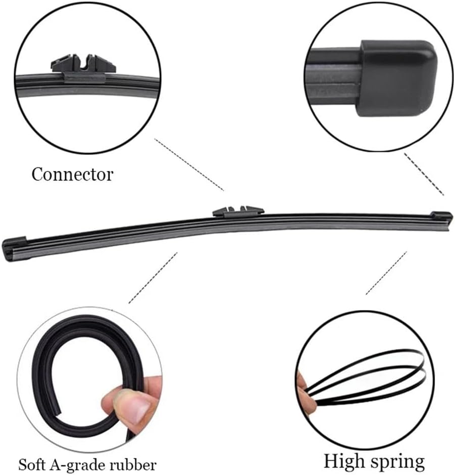 Car Wiper WindshieldSet For Volvo XC90 MK2 2016 2017 2018 2019 Front Rear Window Wiper Kit 24"+20"+14" Windscreen Wiper Blades