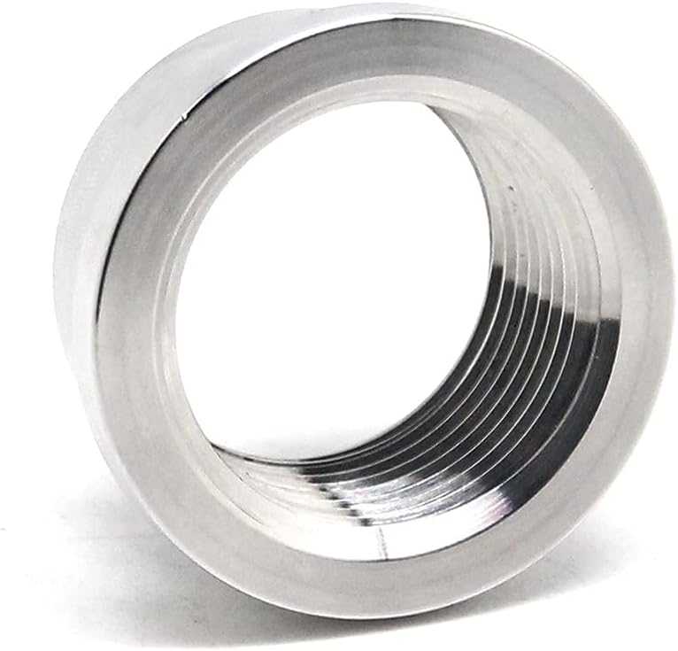 QiiMii 1" NPT Female Threaded Stepped Weld Bung Mounting Stainless Steel 304 Fitting (OD 37mm=1.5") with Top Head (OD 43mm=1.7")