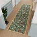 Ottomanson Ottohome Collection Floral Garden Design Non-Skid (Non-Slip) Rubber Backing Modern Area Rug Hallway Runner, 2'7" X 9'10", Seafoam/Garden blue