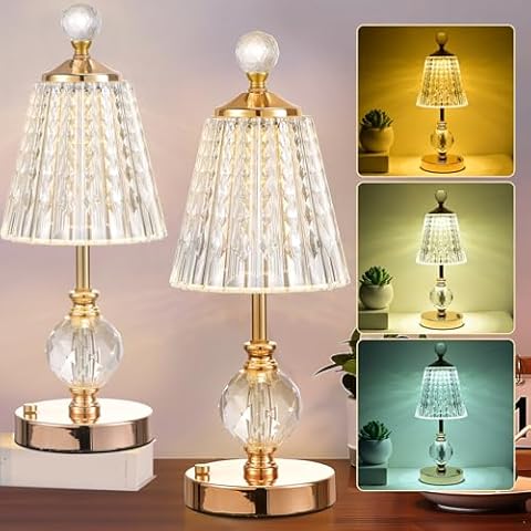IMQSQIK Crystal Cordless Table Lamp Cover