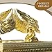BRTAGG The Ark of The Covenant Historic Model Replica with Rod of Aaron/Manna/Ten Commandments, Gold Plated Religious Decorative Figurine Collectible Judaic Israel (1:10 Scale, 6.8