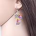 Acrylic Drop Cat Earrings Pets Funny Design 7 Color Lovely Gift For Women By The Bonsny (Multicolor)