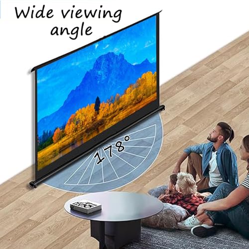 Pantalla de proyección portátil plegable 30in 16:9 con soporte miniatura 2