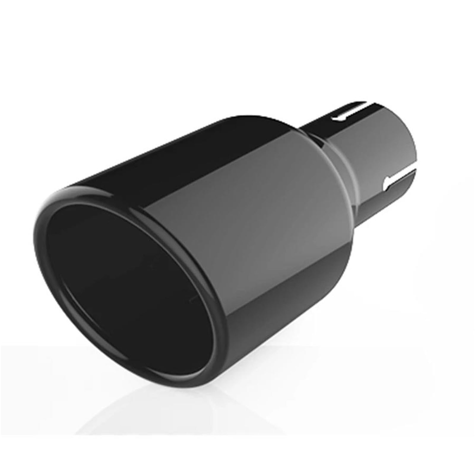 Buse de silencieux biseau 2.5 pouces en acier inoxydable noir