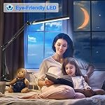 LED Desk Lamp for Home,Office,Reading,Adjustable Eye-Caring Desk Light with Clamp,Swing Arm Lamp Includes 3 Color Modes,10 Brightness Levels Table Lamps with Memory Function - Image 4