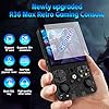 R36MAX Retro Games Console, 64GB Handheld Games Consoles with 18000+ Classic Games, 4 Inch IPS 720×720 Screen All in One Portable Gaming Console, Linux System 4000mAh Battery for Adults, Black