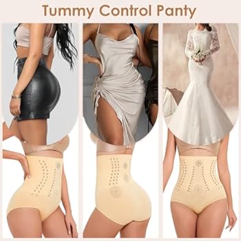 SIMIYA Buikweg onderbroek voor dames, shapewear, hoge taille, ondergoed, figuurvormend, korsetbroek, buikcontrole, bodyshaper, leggings, korsetbroek voor vrouwen, beige, XL
