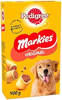 Pedigree Markies - Dog biscuit treats with marrowbone, for adult dogs, Pack of 12 (12 x 500 g)