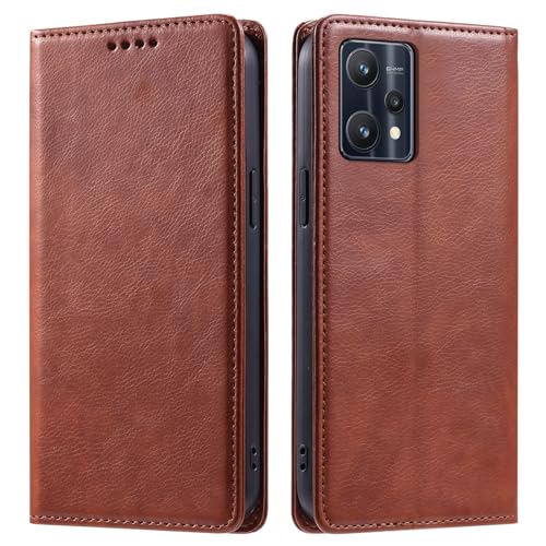 Coque Realme 9 Pro Plus marron anti-rayures pour protéger votre écran et ranger vos cartes