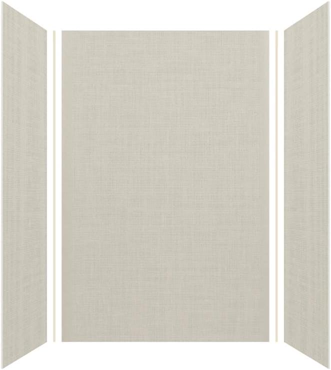 Transolid EWK483672-46 Expressions 3-Panel Shower Wall Kit, 36-in L x 48-in W x 72-in H, Cameo