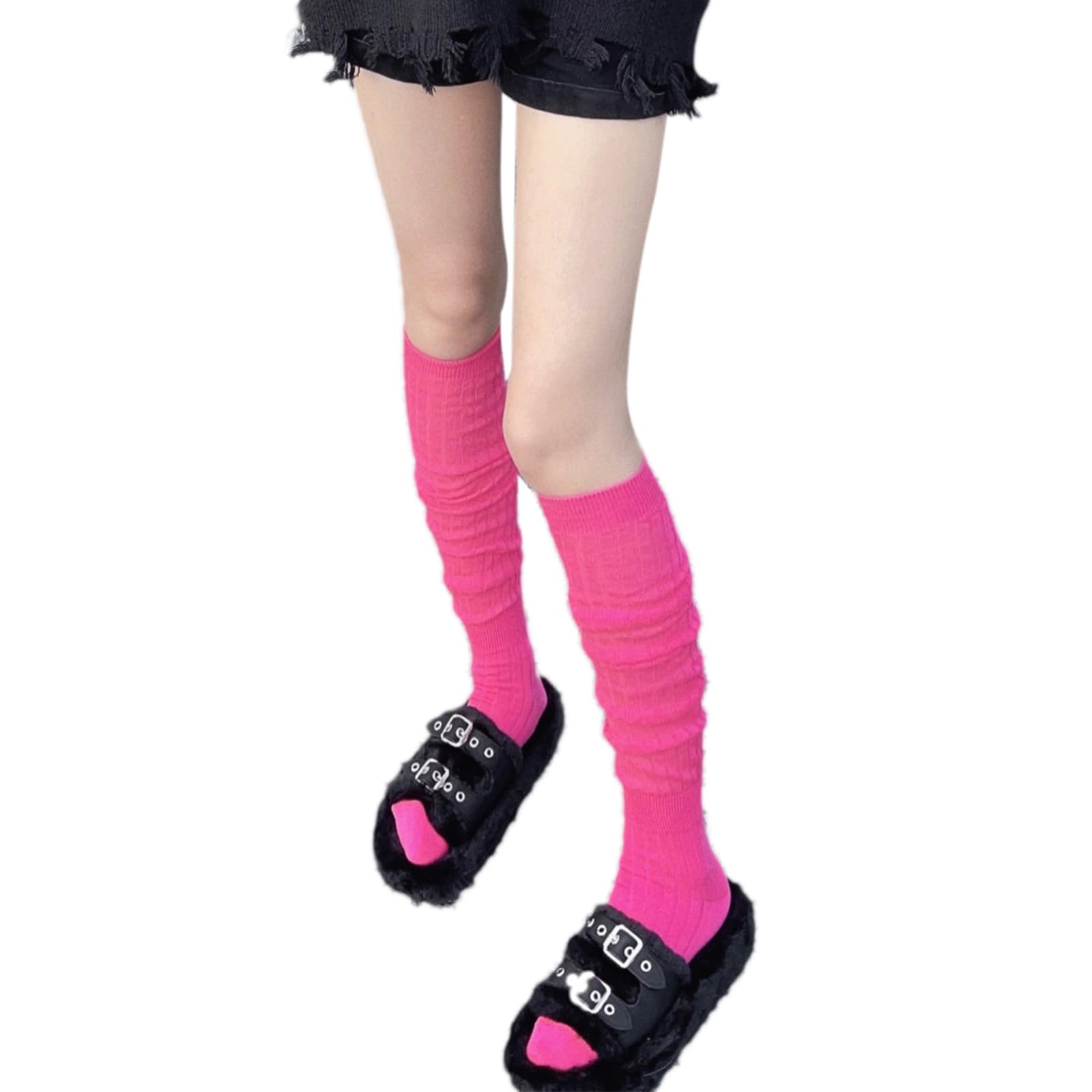 BWANGIAOFashionable Over the Knee Socks with Unique Patchwork, Stackable Socks Knee High Socks for Parties Performances