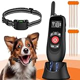 howfateam Wireless Dog Fence Collar, Electric Dog Fence & Remote Training Collar, Magnetic Charging Base, Portable Outdoor Wireless for Yards, Adjustable for Small Medium Large Dogs