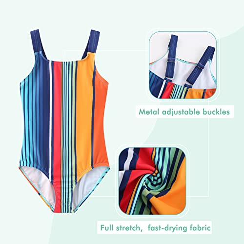 Image of Girls One Piece Swimsuits Halter Bathing Suits Summer Swimwear 3-16 Years