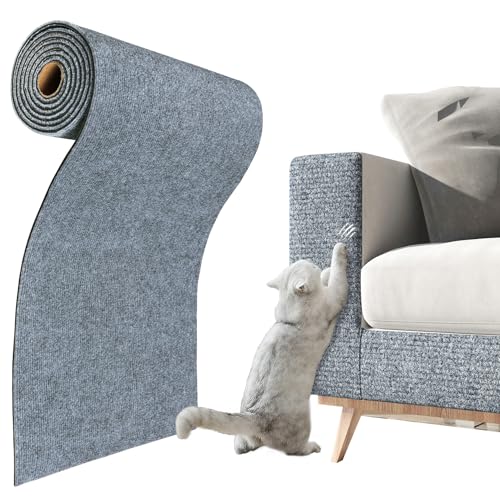 Grattoir Chaton Autocollant pour Protection Canapé et Escalier Gris Clair DIY - 2