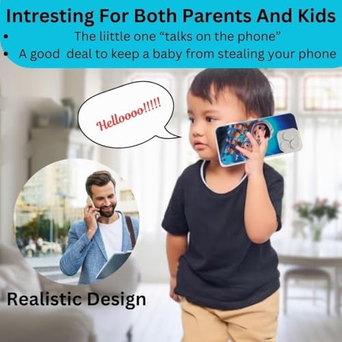 Image of Educational Toy Mobile Phone for Kids (2+ Years), Rechargeable 28 Learning Functions, Screen-Free Interactive Play Smart Phone, Sounds, Music, Numbers, Animals, Colors, Gift (Astronut)