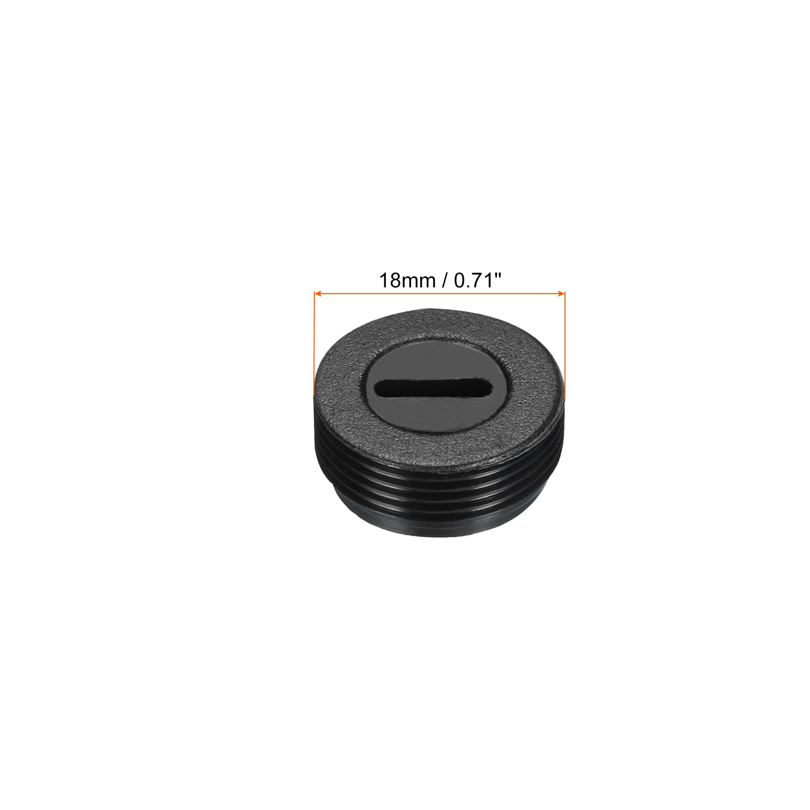 QUARKZMAN Tappo Portaspazzole in Carbone Copertura Plastica per Spazzola Elettrica del Motore Filo Nero Diametro Esterno 17,5mm/0,3 Inch/0,71" Altezza 8mm Height, Pack of 4pz