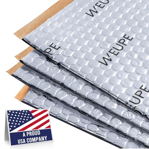 WEUPE Sound Deadening Mat for Cars, 50 mil 36 sqft, Butyl Automotive Sound Deadener, Noise Insulation Dampening Material for Car Trunk, Speaker, Door, Floor and Ceiling, Silver by WEUPE - Used condition - US$36.85