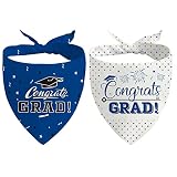 2023 Dog Graduation Bandana, 2 Pack Graduation Dog Triangle Scarf Adjustable Dog Outfits for 2023 Ho
